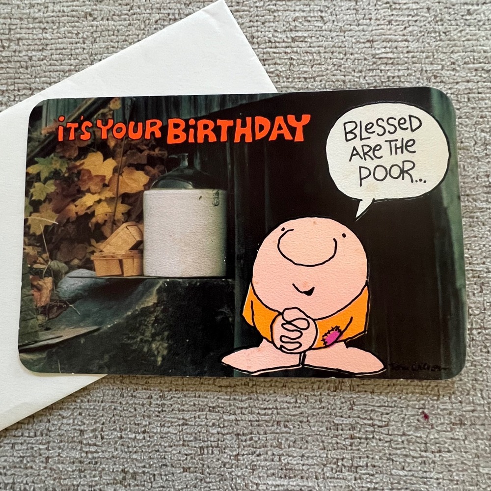 Vintage 1980 Ziggy Birthday Card American Greetings Tom Wilson Comic Humor NEW